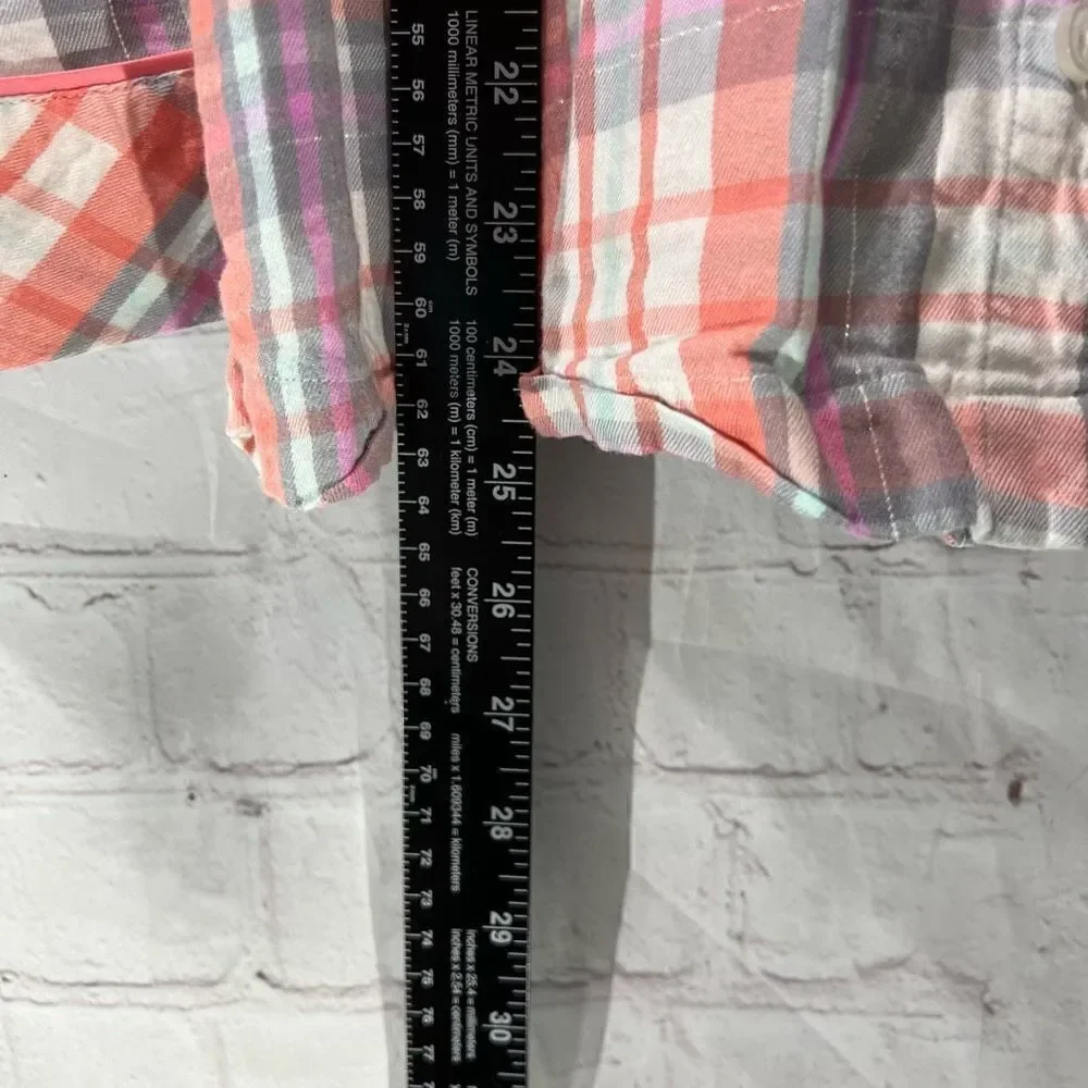 Victorias Secret Plaid Button Up Pajama Top